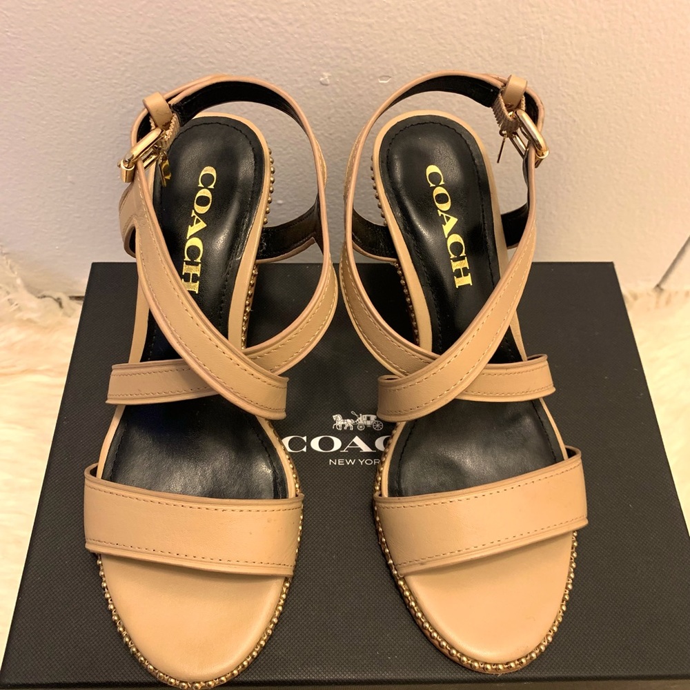 Coach Nude Heel Sandals -6